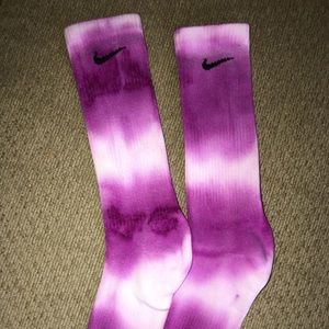 Purple Tie Dye Nike Socks